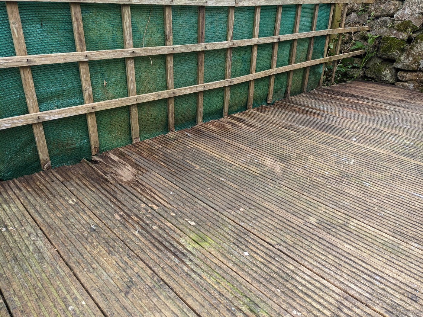 Dilapidated decking