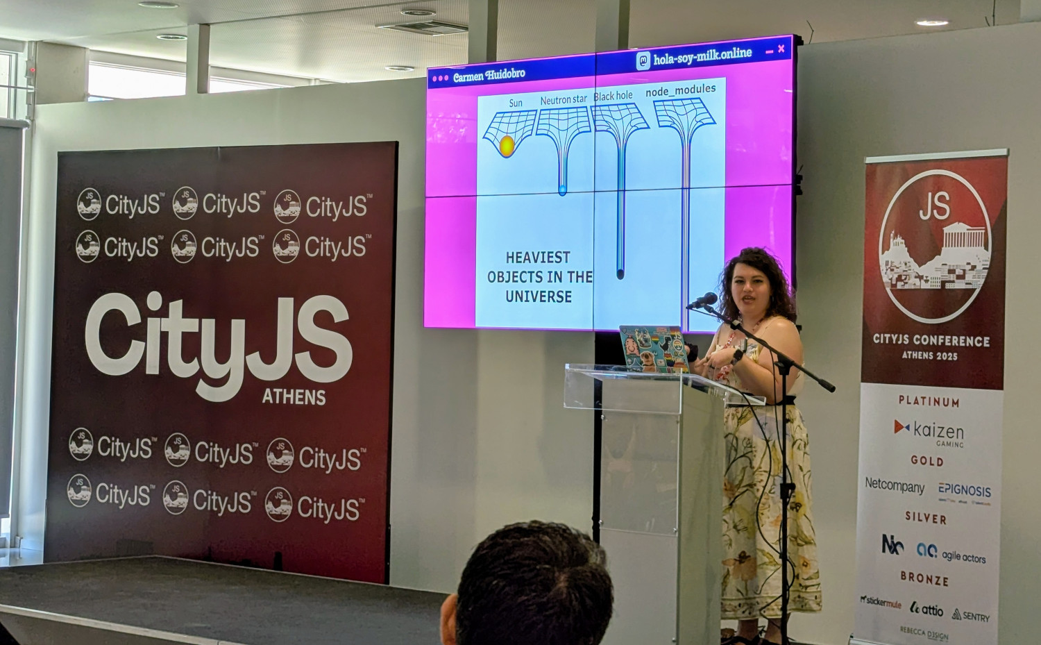 Carmen discussing our node modules folder