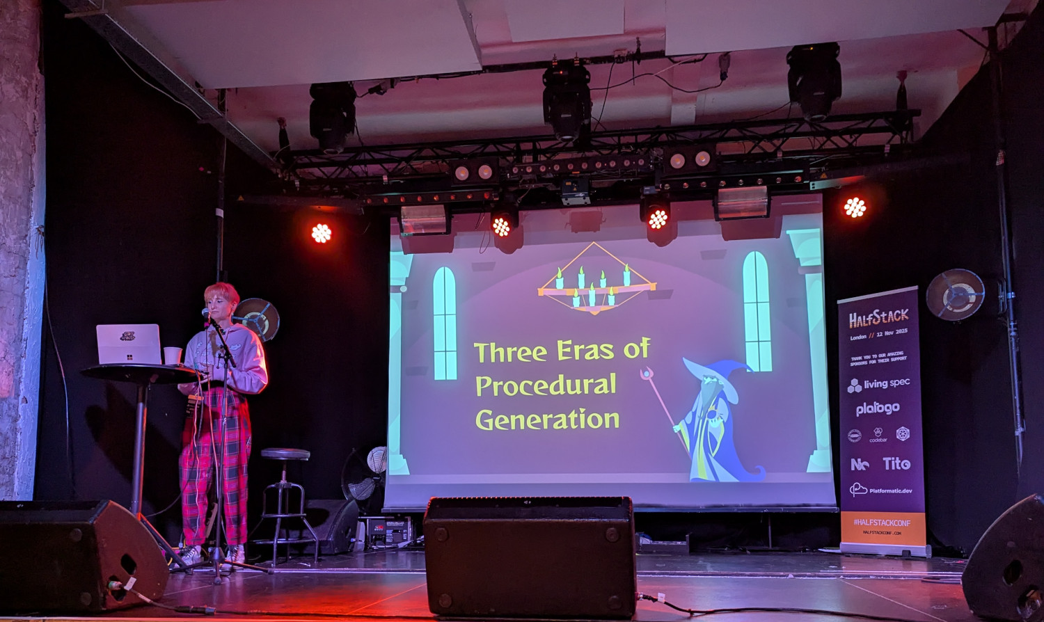 Jo Francetti speaking at HalfStack