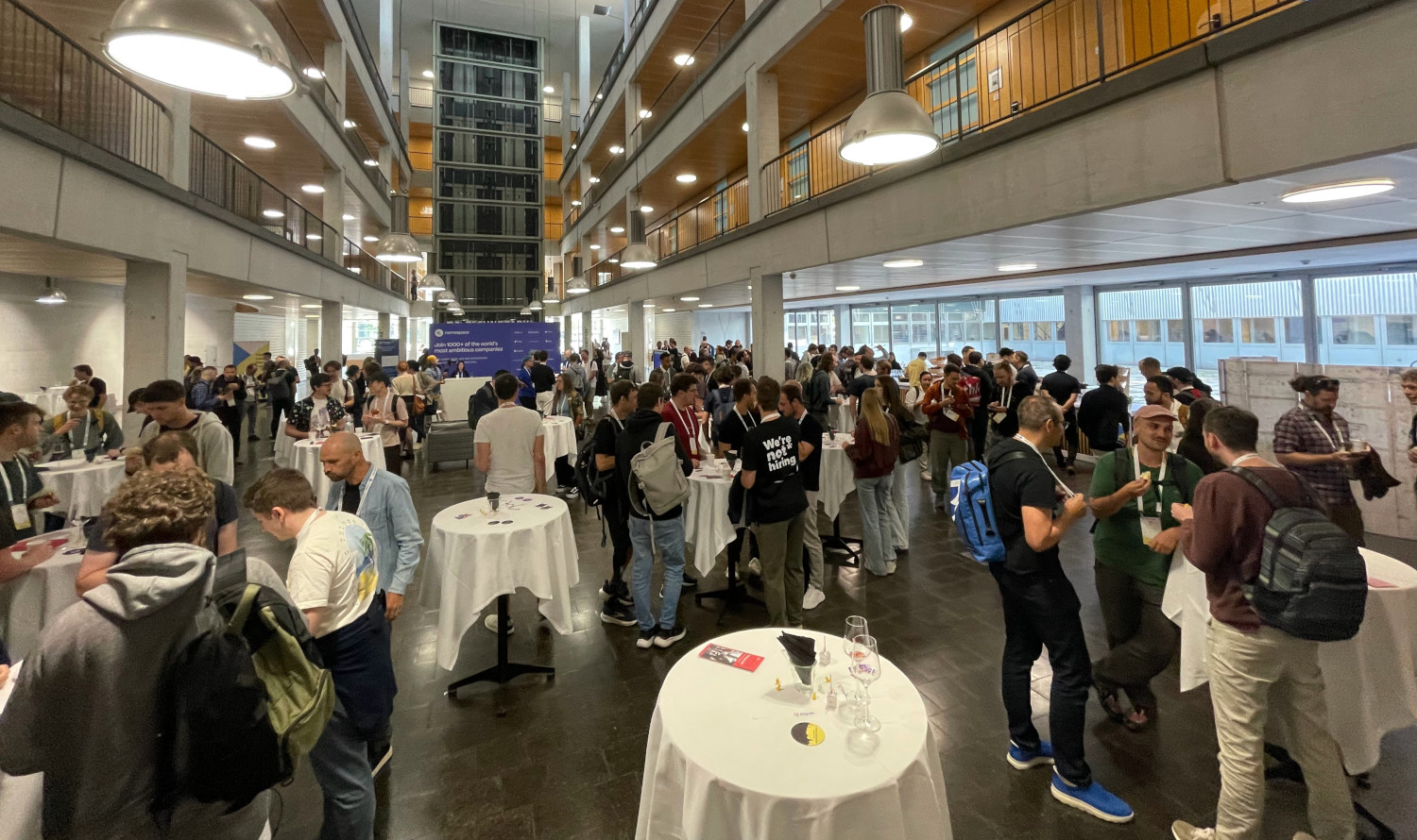 A packed room at Zurich JS
